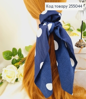 Резинка Твилли, Темно синяя Горох, 9*27см, (ручная работа, Украина) 255044 фото