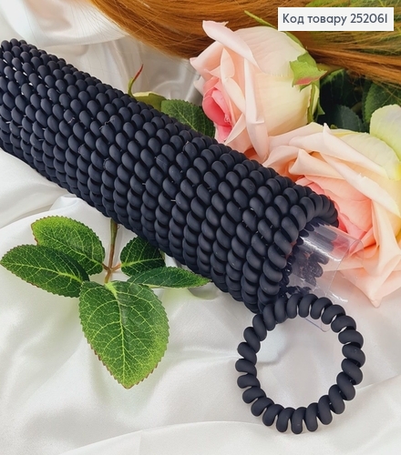 Резинка Пружинка 5,5 см Чорна матова  252061 фото 1
