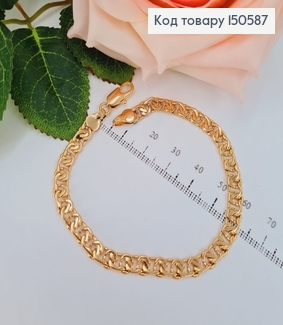 Браслет 5мм,длина 20,5см,плетение римское,Xuping 18K 150587 фото