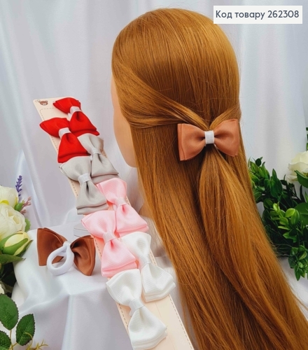 Набор резинок (10шт) БАНТИК репс 4см, размер 8*4см, в ассортименте, УКРАИНА 262308 фото 1