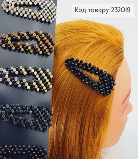 Заколка Тік - так 8 см з камінцями в асортименті 232019 фото