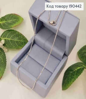 Цепочка родированая, плетение Снейк граненый, ширина 1мм, длина 50см, Xuping 190442 фото