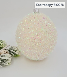 Игрушка шар 100 мм Ежик перламутровая 610028 фото