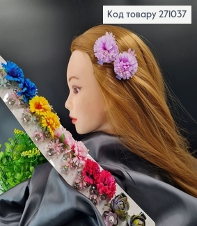 Заколка уточка детская Цветок с камней в асс. 271037 фото