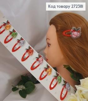 Заколка дитяча тік-так Дзвоники 5см, 10шт/уп. 272381 фото