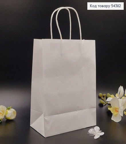 Пакет БЕЛЫЙ , крафтовий средний 27*21*11см 543112 фото 1