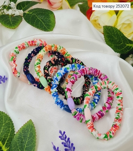 Резинка 6см ТОНКА жатка "КВІТИ" в асорт. 252072 фото 2
