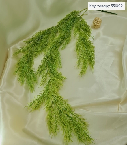 Искусственная ветвь аспарагус светло зеленая свисающая на металлическом 551092 фото 1