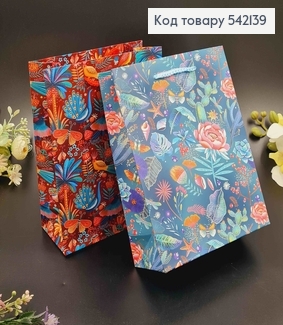 Пакет бумажный "Красочные тропики" 18*23*8см в ассорт. 542139 фото