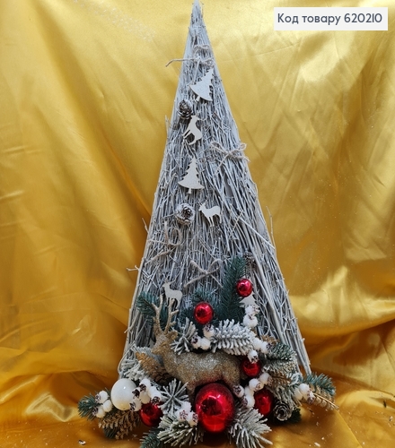 Трикутник з дерева Олень в лісі з іграшками 55 * 29 см 620210 фото 1