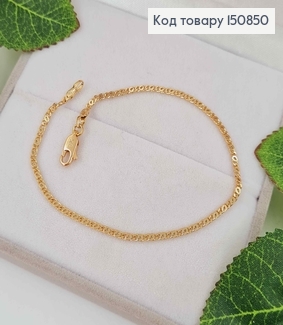 Браслет 2мм, длина 19см, плетение ПАНЦИРНОЕ КОВАНОЕ, Xuping 18K 150850 фото