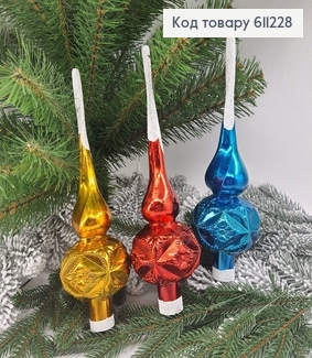 Верхушка на елку Гальваника рельеф в асс. 25 см, Украина 611228 фото