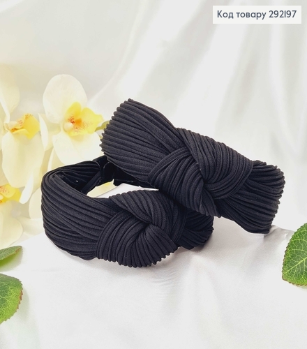 Обруч чалма, жатка, ЧЕРНЫЙ, шир. 4см. 292197 фото 1