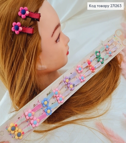Заколка детская стрела с цветочком в асс.20 шт / уп 271263 фото 1