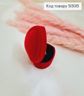 Коробка велюр, сердечко красное с черной серединкой, 5*5см, 2,5см 513015 фото