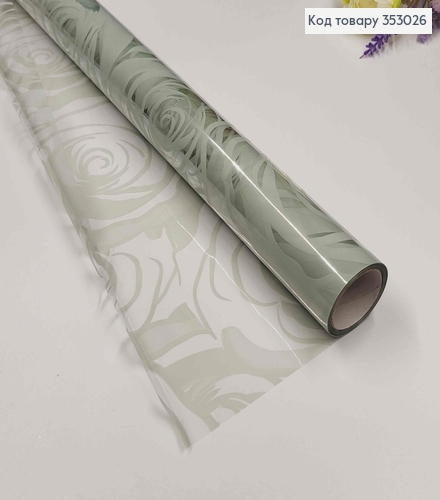 Пленка прозрачная с Принтом, цвет ХАКИ, рулон 66см*8,5ярда. 353026 фото 1