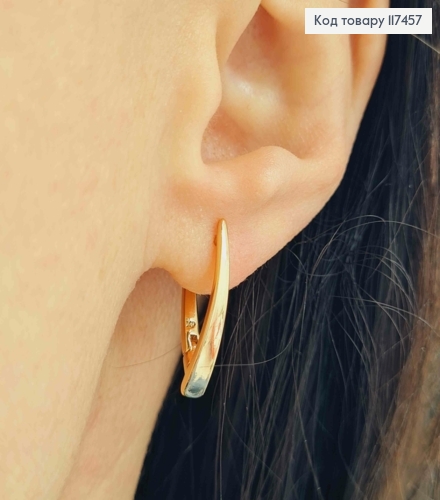 Серьги Стрелы, длина 2,1см, английская застежка, XUPING 18K 117457 фото 3