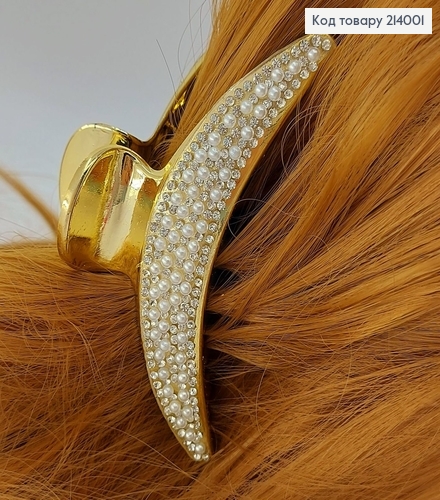 Краб пластик золото с камнями 10см 214001 фото 1