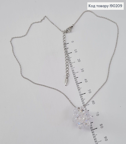 Підвіска Кришталевий камінь 40+5см  родіроване    Xuping  190209 фото 1