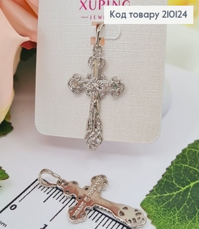 Крестик с распятием, с плетением, 3,1*2см Xuping 18K 210124 фото