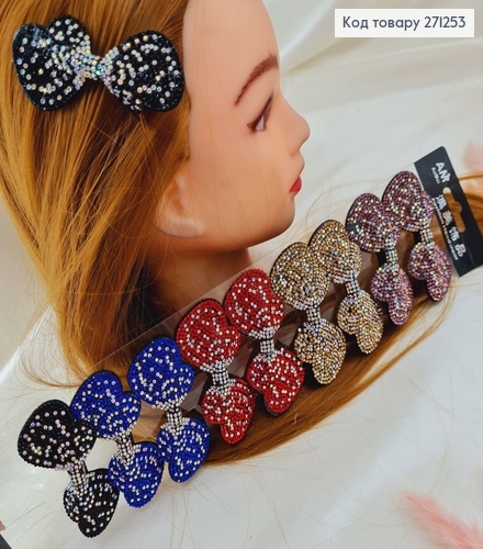 Заколка стрела Бантик в камнях в асс. 233017 фото 3