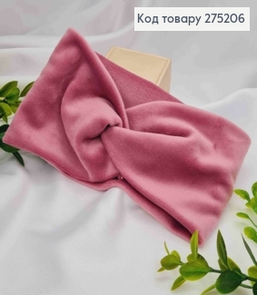 Пов'язка дитяча, чалма, м'який велюр, СЛИВОВОГО кольору, 33*9см, ручна робота, Україна 275206 фото