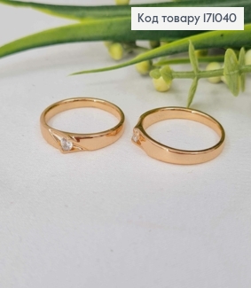 Кольцо с Блестящим камушком, Xuping 18К 171040 фото