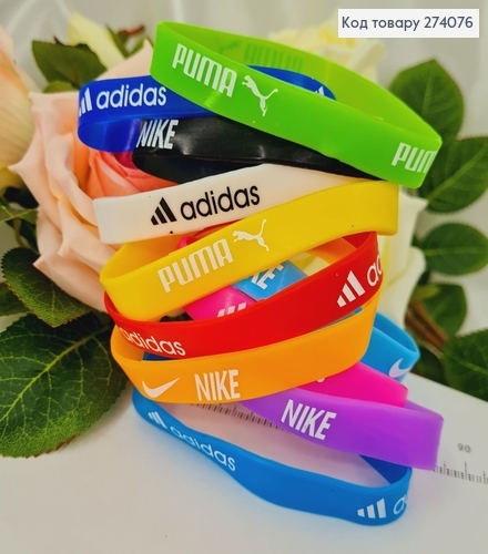 Браслет силиконовый разноцветный с надписями в асорт.,50шт. 274076 фото 1