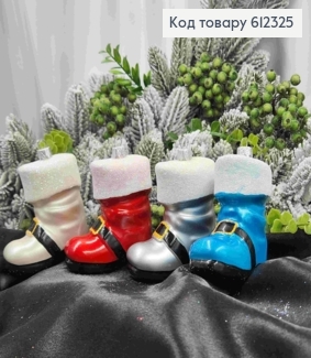 Новорічна фігура Чобіток, розмір 9,5*8,5см, пластикова, кольори в асортименті Україна 612325 фото