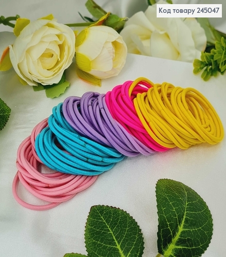 Резинка шнурок ярко цветная 100 шт/уп. цена по уп. 245047 фото 1