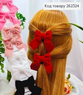 Набор резинок (10шт) БАНТИК велюр, размер 5,5*6см, цвета в ассортименте, УКРАИНА 262324 фото