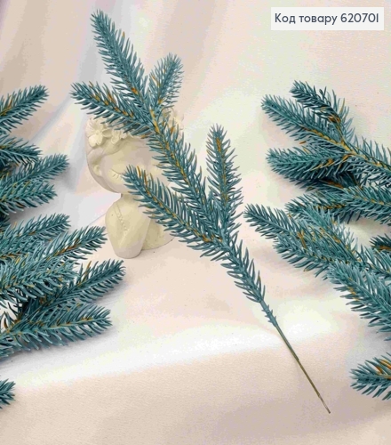 Гілочка Ялинки на 5 пагонів, 28см, БЛАКИТНОГО кольору 620701 фото 1