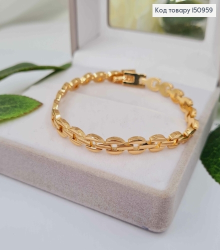 Браслет под якорное плетение, длина 19см, Xuping 18K 150959 фото 1