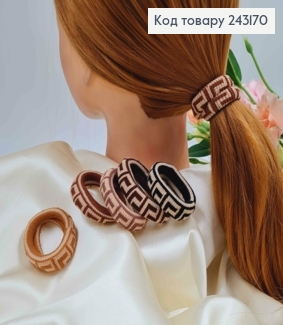 Резинка тугая, с принтом Версаче, 5см, цвета в ассорт. 243170 фото