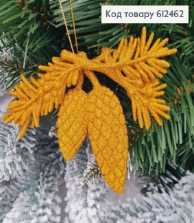 Новогодняя фигура Блеск Шишка ЗОЛОТА, 11,5*8,5см, Украина 612462 фото