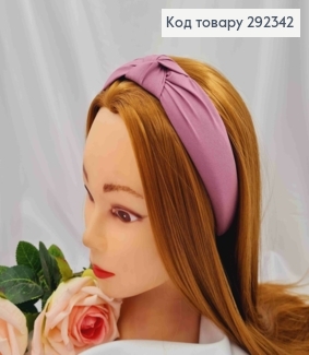 Обруч пластик в ткани "Чалма", Фиолетового цвета, 3,5см, ручная работа, Украина. 292342 фото