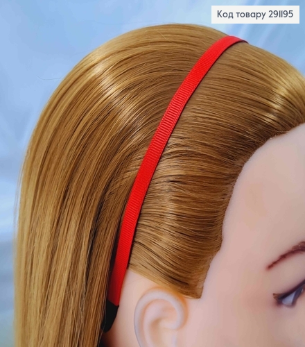 Обруч (заготовка) металл КРАСНЫЙ обтянутый тканью 0,6см 291195-1 фото 1