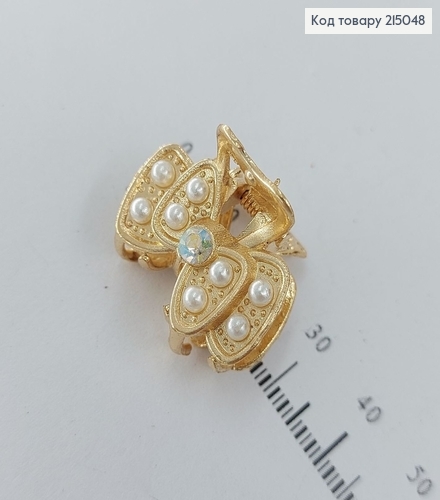 Краб металл золото с жемчугом в асс. 2 см 215048 фото 2