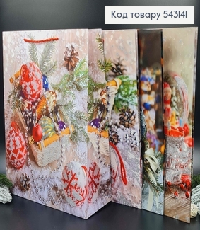 Пакет бумажный, "Рождественская атмосфера" в ассорт. 30*12*41см 543141 фото