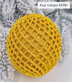 Игрушка шар 100 мм Ажур ЗОЛОТО НЕОН, Украина 610161 фото