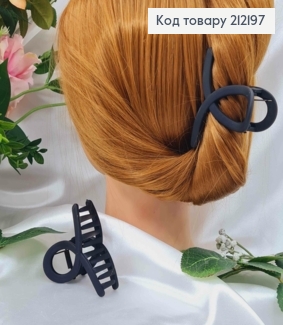 Краб пластик Черный матовый, петелька, 7*5см 212197 фото