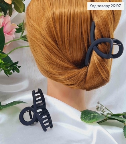 Краб пластик Черный матовый, петелька, 7*5см 212197 фото 1