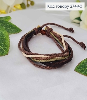 Браслет из шнурков, на затяжке, в ассорт. 274048 фото