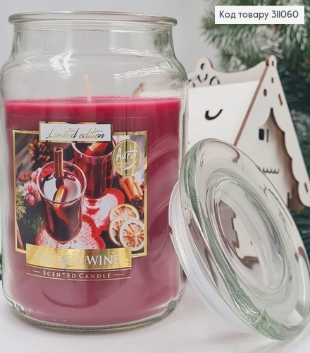 Аромасвічка в банці Mulled Wine (Глінтвейн) , BISPOL 500 г/ 100го.горіння, snd 99-195 311060 фото 1