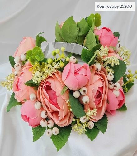 Обруч-веночик роскошный с Розовыми Розами, ручная работа, Украина. 287034 фото 2