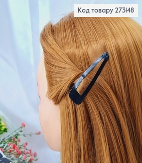 Заколки Тік-так 7 см, чорний колір, 12 шт/уп. 273148 фото