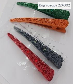 Заколка стріла метал кружево з камінцями 13 см в асор. 224002 фото