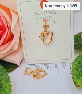 Кулон "Міккі Маус з метеликом в камінцях", 1,1см. Xuping 18K 140815 фото