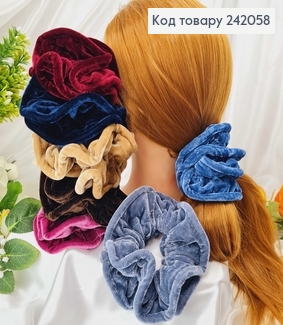 Резинка велюр об"ємная прошита з двох сторін  в асорт. 242058 фото