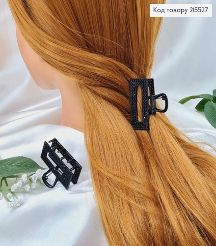 Краб металл, черного цвета, в камнях черного цвета, 4,5см. 215527 фото 1